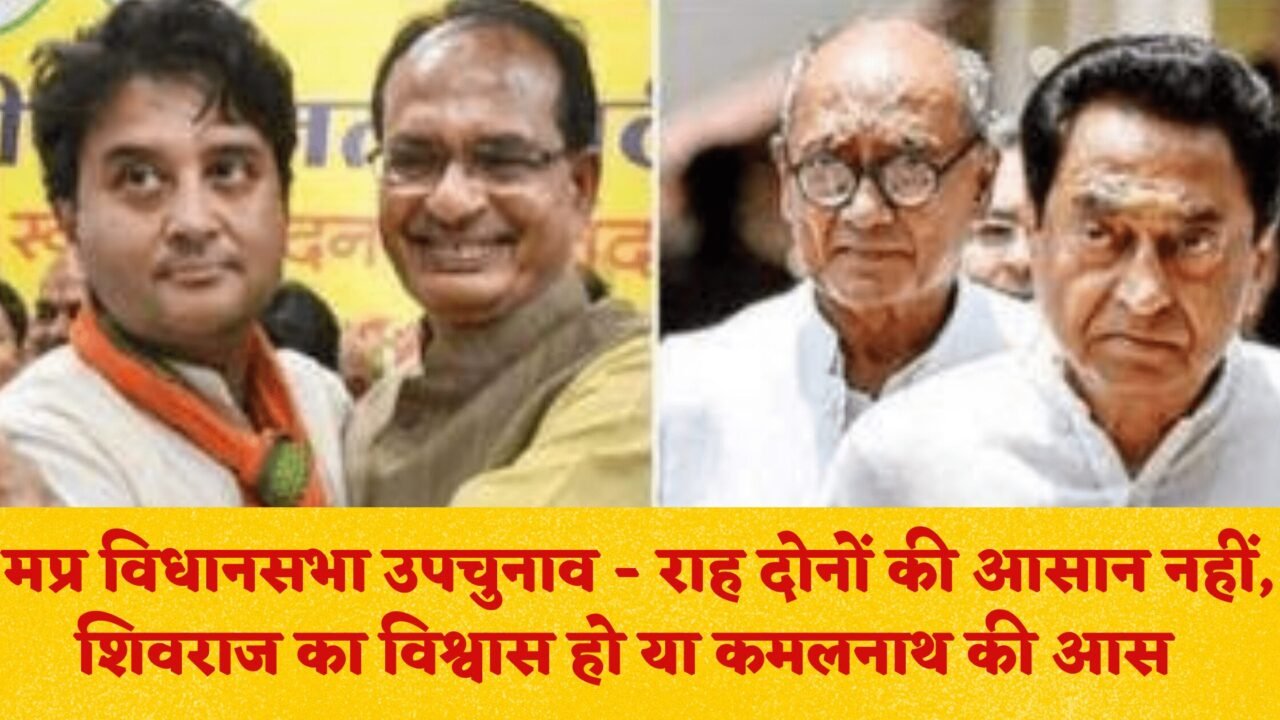 मप्र विधानसभा उपचुनाव : राह दोनों की आसान नहीं, शिवराज का विश्वास हो या कमलनाथ की आस