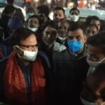 जयपुर : हवामहल विधायक महेश जोशी ने रामगढ़ मोड़ पर हाई मास्क लाइट्स का लोकार्पण किया