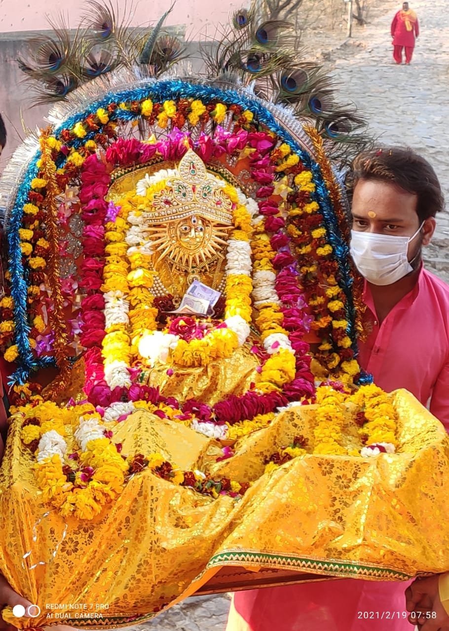 जयपुर : सूर्य सप्तमी पर निकली भगवान सूर्य देव की रथ यात्रा