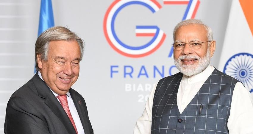 संयुक्त राष्ट्र संघ प्रमुख ने कहा भारत कोरोना से निपटने के प्रयासों का वैश्विक नेता