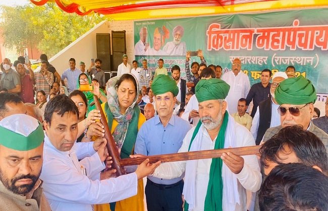 चुरू : दिल्ली में जल्द ही निकालेंगे 40 लाख टैक्टरों की रैली - राकेश टिकैत