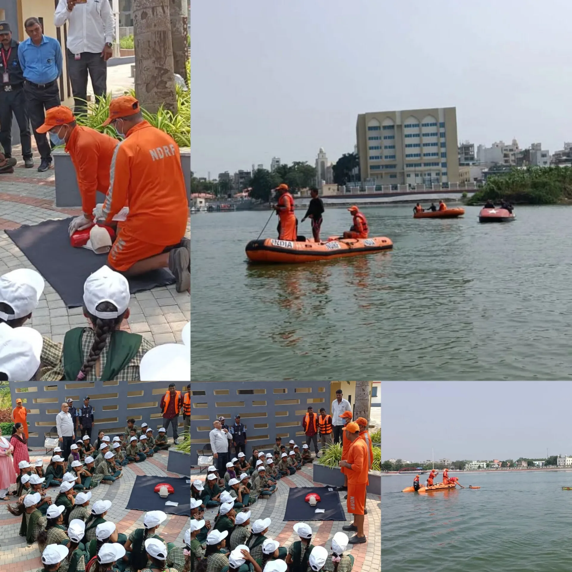 दाहोद जिला प्रशासन और एनडीआरएफ ने संयुक्त रूप से दाहोद चाहब झील पर मॉक ड्रिल का आयोजन किया