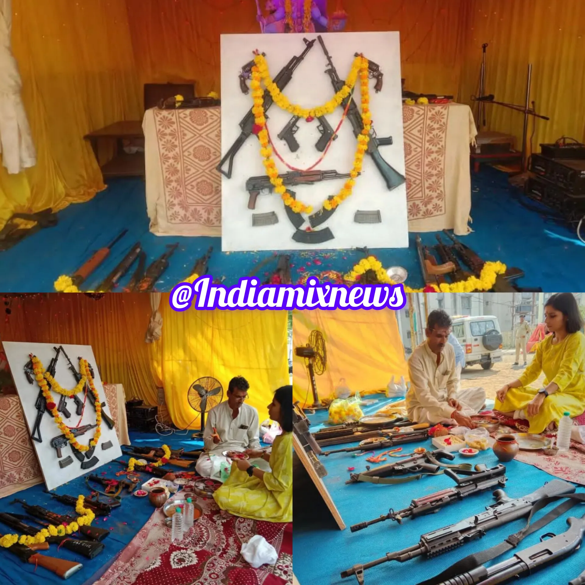 दाहोद: विजयादशमी के अवसर पर पुलिस ग्राउंड दाहोद में शस्त्र पूजन